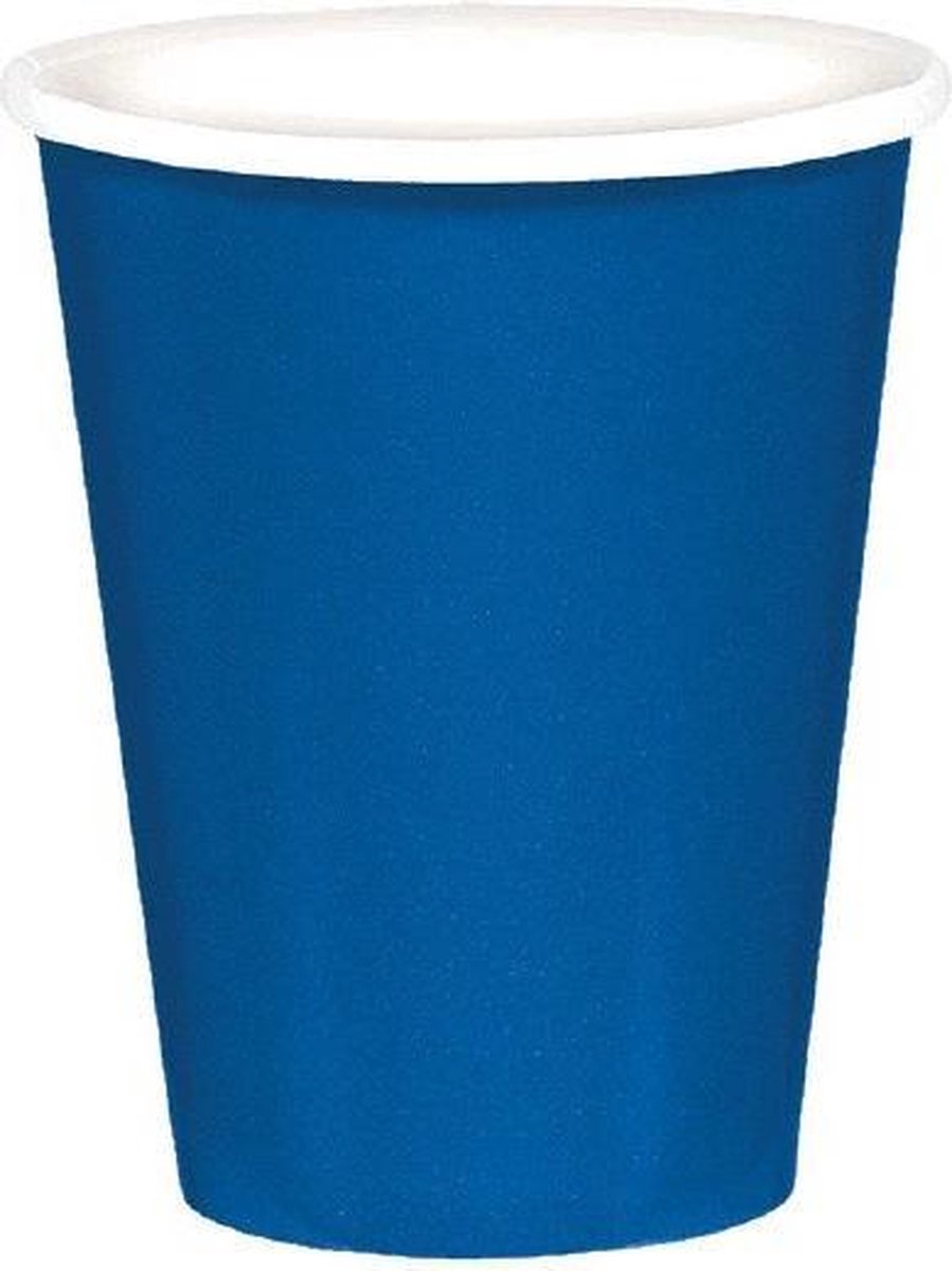 8 Cups Paper Bright Royal Blue 266ml