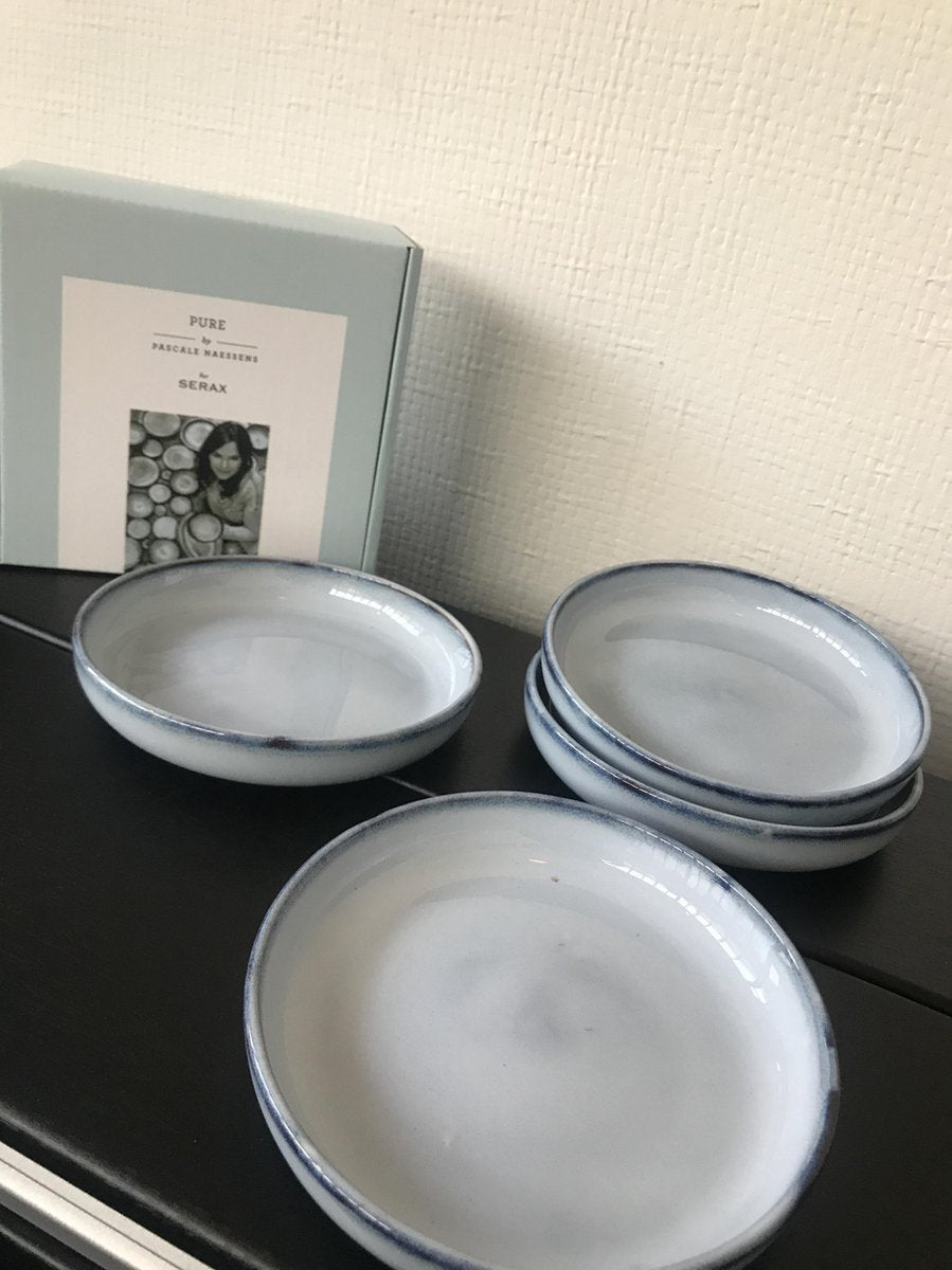 PASCALE NAESSENS BORD TAPAS 14.5 X 2.5 BLAUW GEGLAZUURD (4 STUKS)