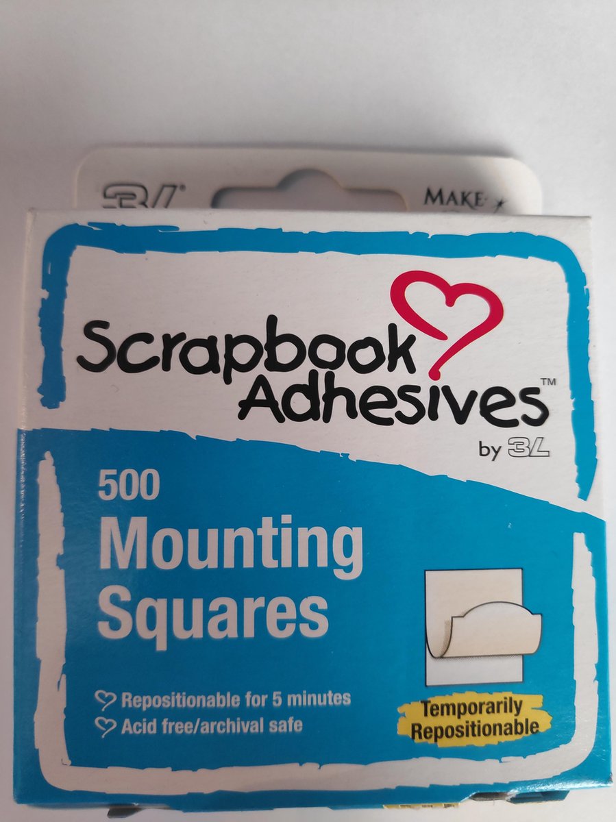 3L Mounting Squares Wit Herpositioneerbaar 500 Stuks
