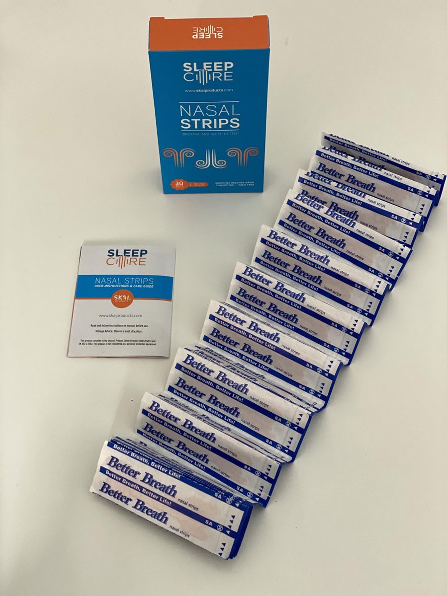 SleepCore® - Neusstrips - Snurken - Anti Snurk - Pleisters - Strips - Hypoallergene Lijm - 30 strips - Slaapproblemen - Breathe - Slaap - Bandage - Right - Ademen - Neus -Sterke kleefstof