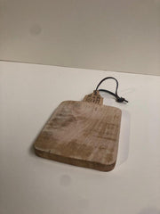 Houten serveerplank broodplank 12x14cm  broodplankje met handvat