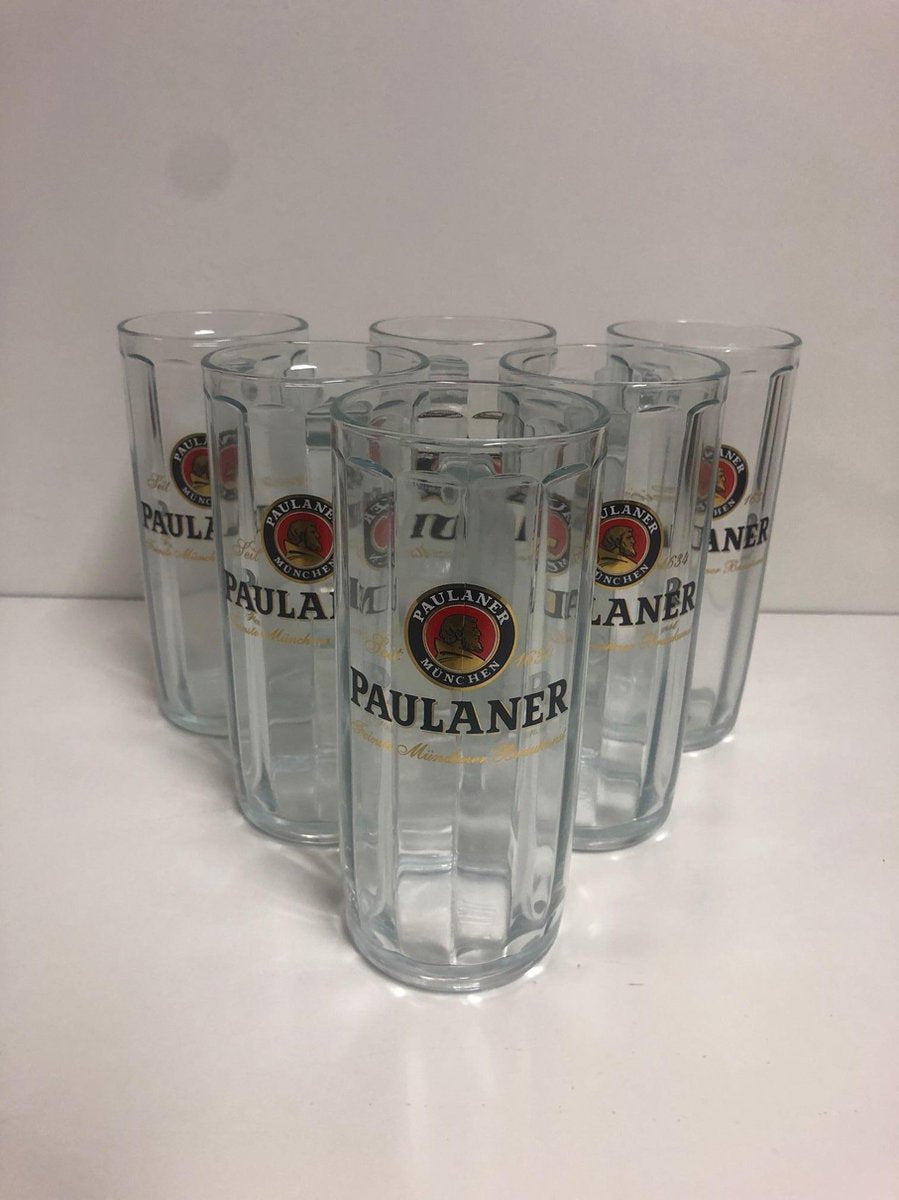 Paulaner Hefe Weiss Weizen Bierglas Bierpul Weissbier salvator doos 6x50cl bier pul pullen bierpullen