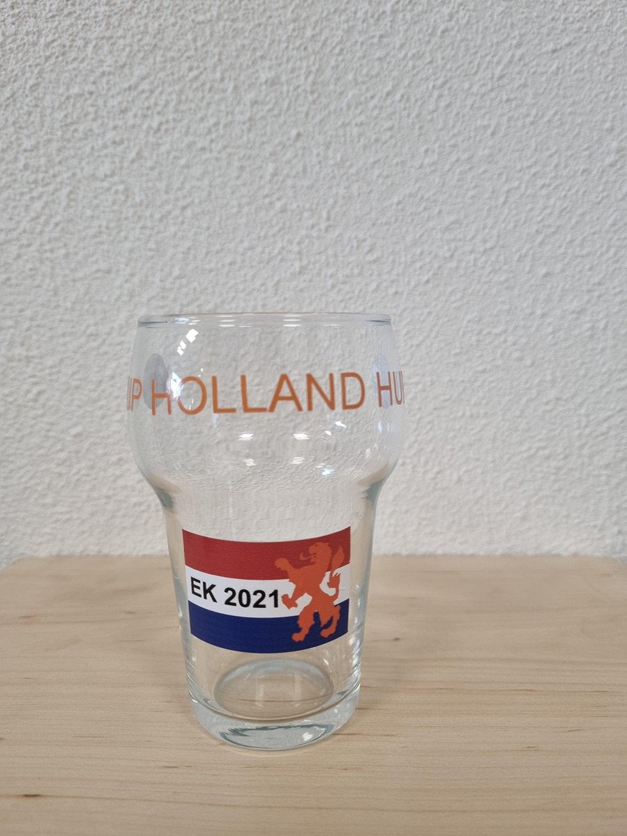 EK voetbal 2021 oranje bierglas - Europees kampioenschap - bier drinken - uniek glas 2021 - voetbal zomer - EK voetbal - oranje - Holland artikelen - collectors item