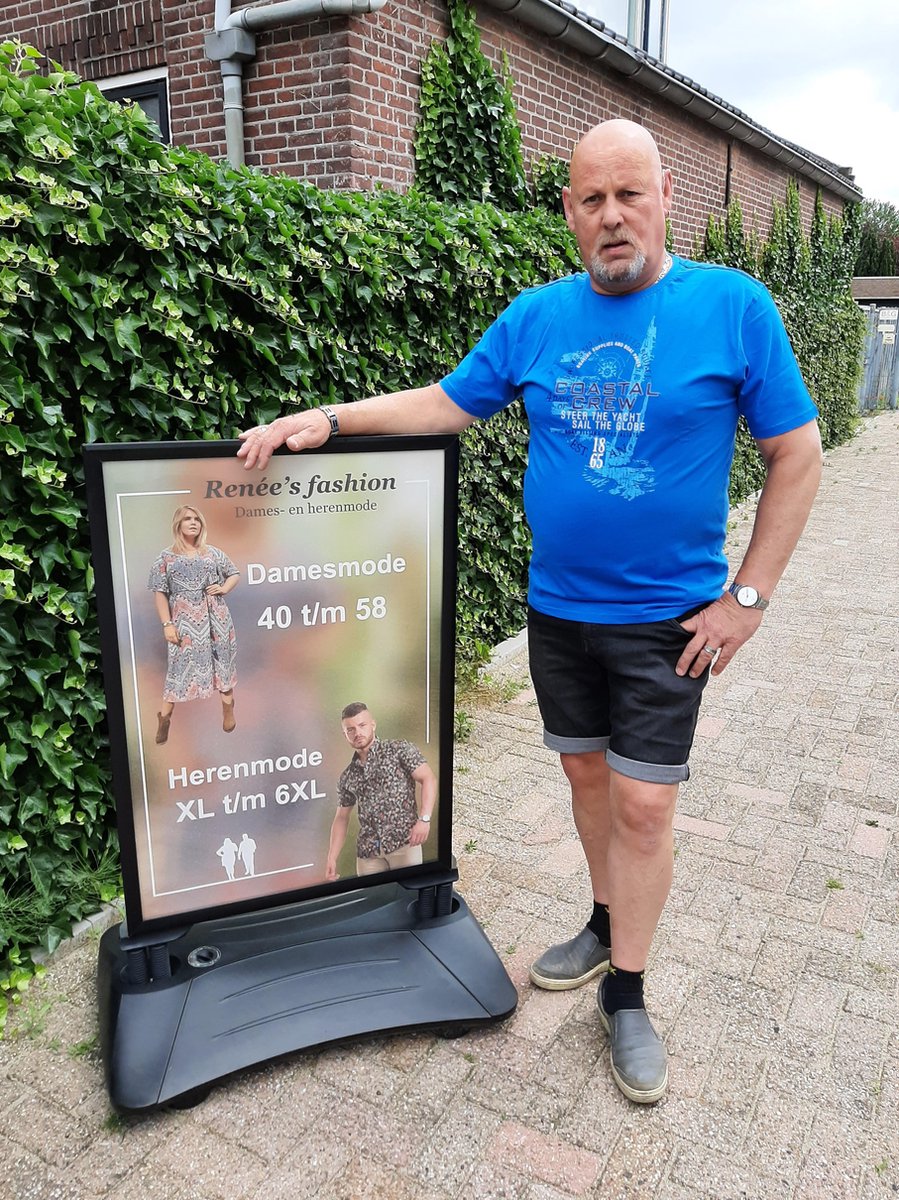 GCM T-Shirt Blauw met opdruk 100% Katoen Maat XXL