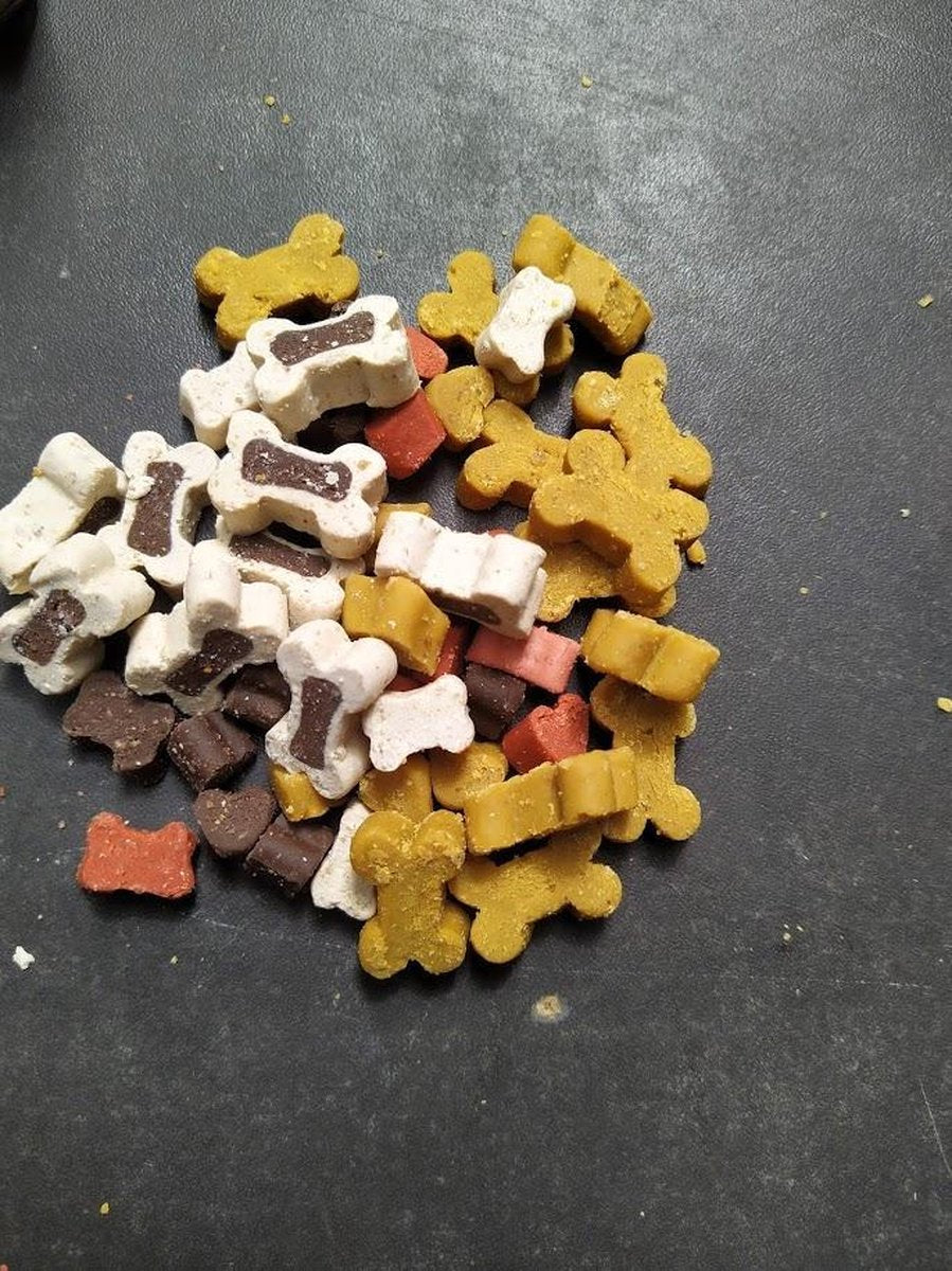 Gemengde Partymix-Snoepmix - Minibones - Zachte snoepjes - Hondensnoepjes - Traktatie voor puppy van de snackmeester 1.5kg