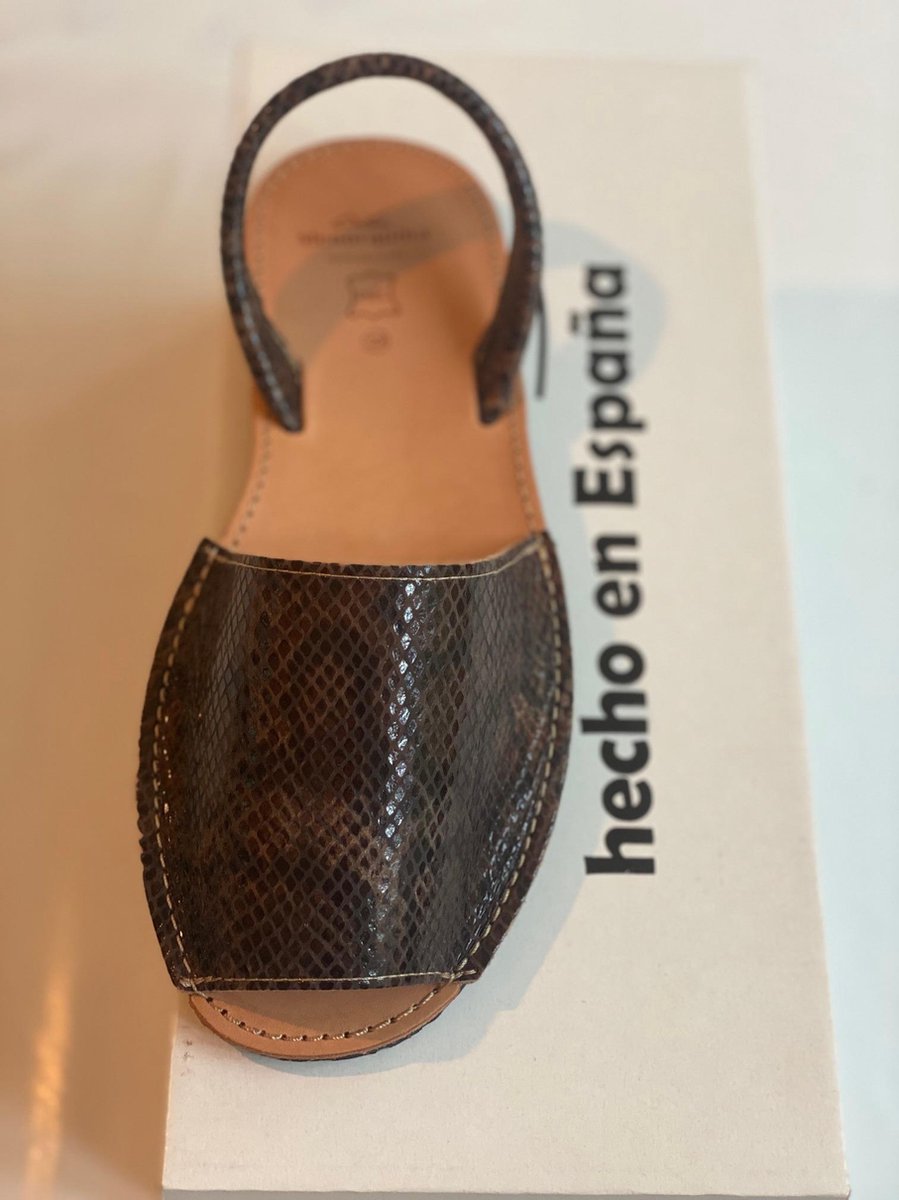 Menorquina-spaanse sandalen-Menorquinas-avarca-slangenprint-dames-maat 39-SALE