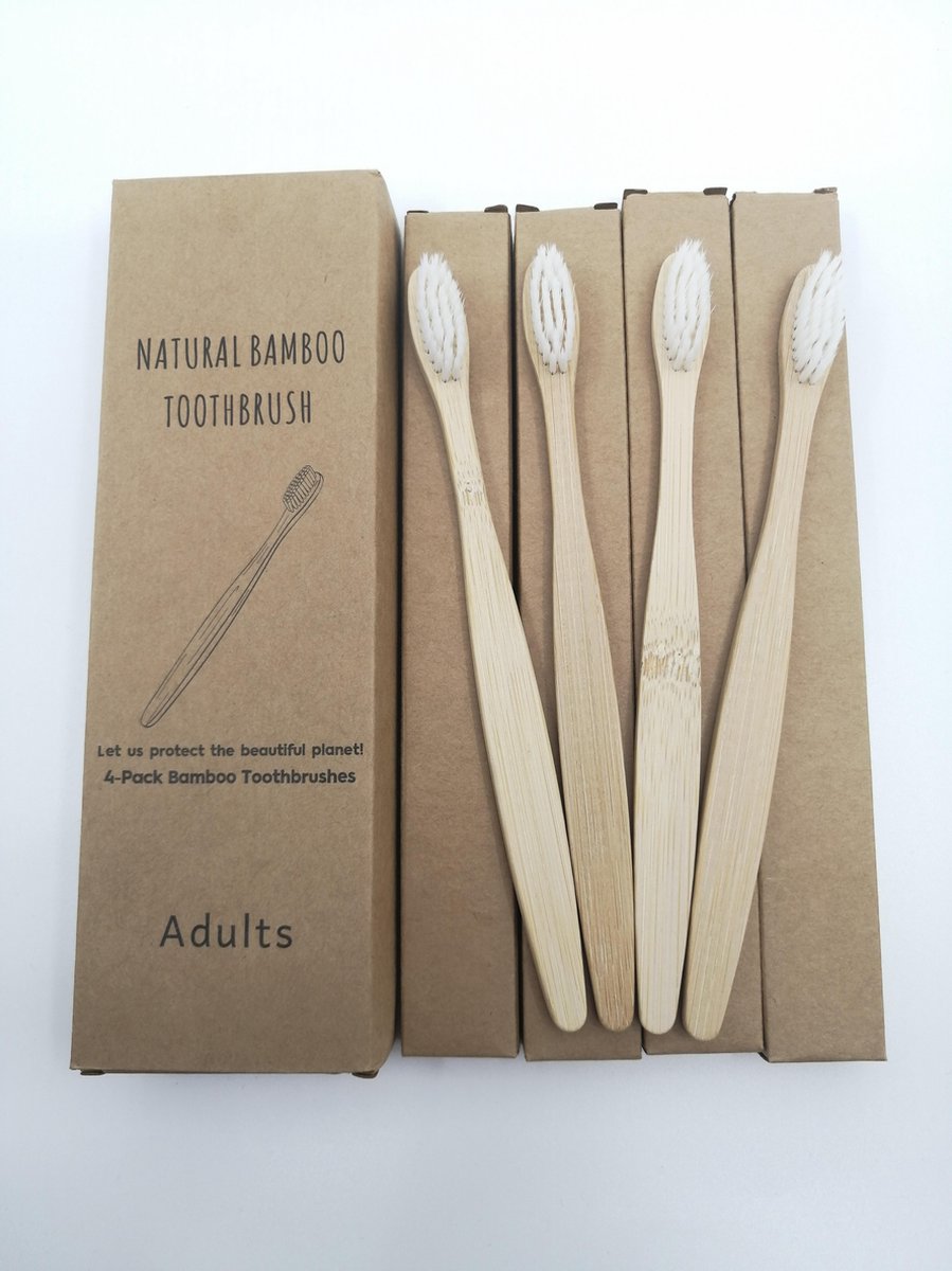 Bamboe Tandenborstel By The Social Products 100% Moso Bamboo - Vegan - Mondverzorging - Natuurlijk - Bamboo
