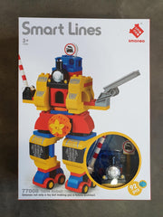 Bouwblokken robot/trein - compatibel A-merk - 92 stuks - bouwsteen set - educatief blokken speelgoed