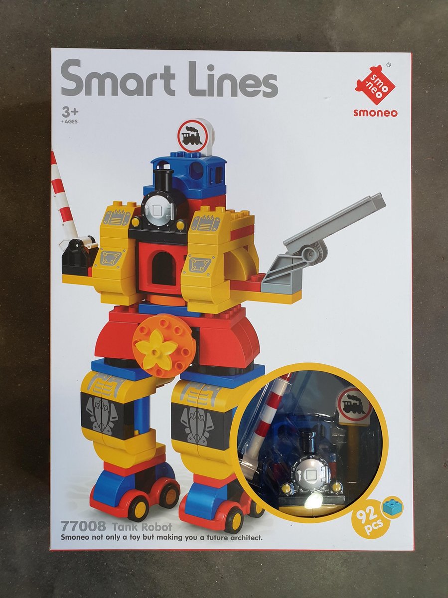 Bouwblokken robot/trein - compatibel A-merk - 92 stuks - bouwsteen set - educatief blokken speelgoed