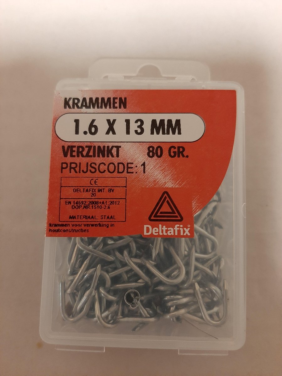 KRAMMEN 1.6 13 MM  VERZINKT 80 GR.
