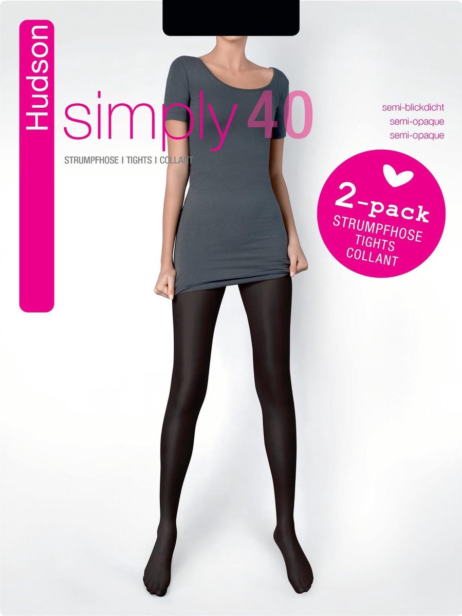 Hudson Simply 40 Panty - 40 denier - 2-pack - Marine - Maat 38-40
