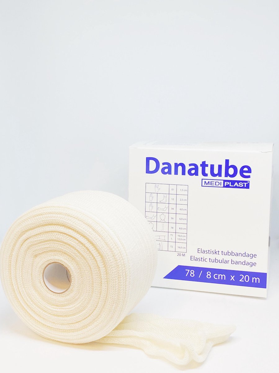 Danatube Elastisch buisverband 8 cm x 20 meter - Hoofd 