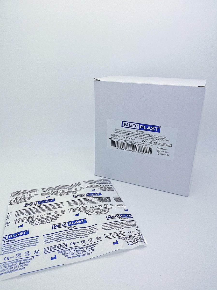 Mediplast Non-Woven Eilandpleister 10cm x 8cm - Doos 50 stuks
