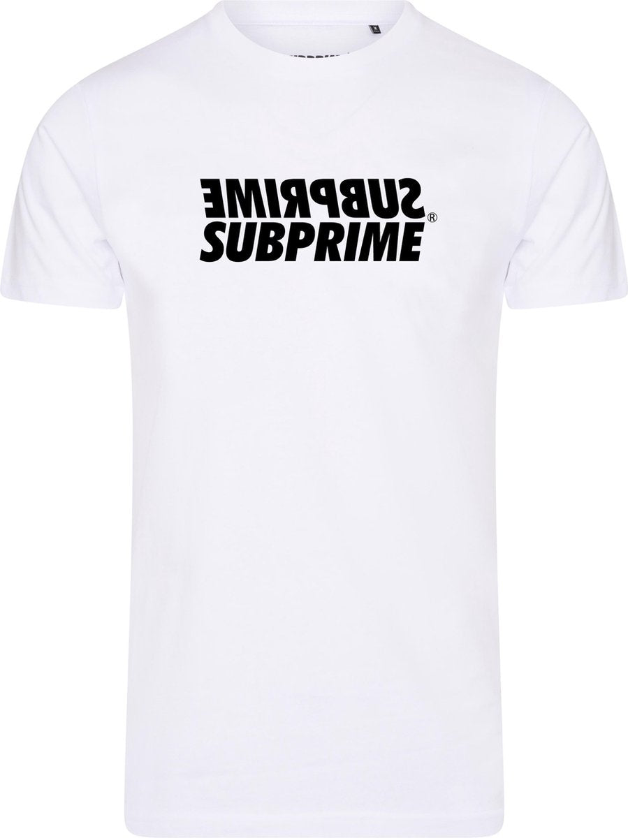Subprime - Heren Tee SS Shirt Mirror White - Wit - Maat L
