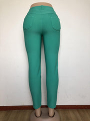 Comfortbroek/Legging - Damesbroek - Hoge taille – Baby Blue- Stretch – XS/S