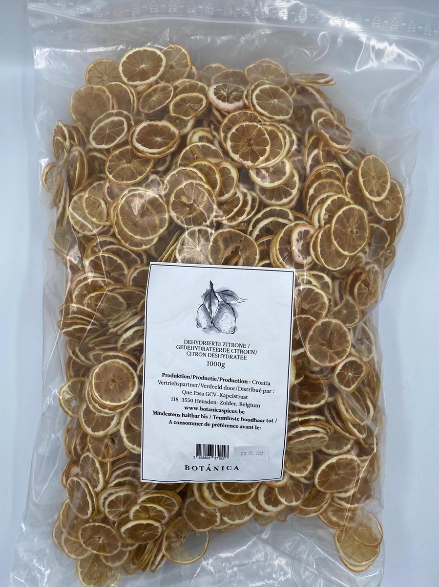 BOTANICA Gedroogde Citroen Schijfjes 1000 g