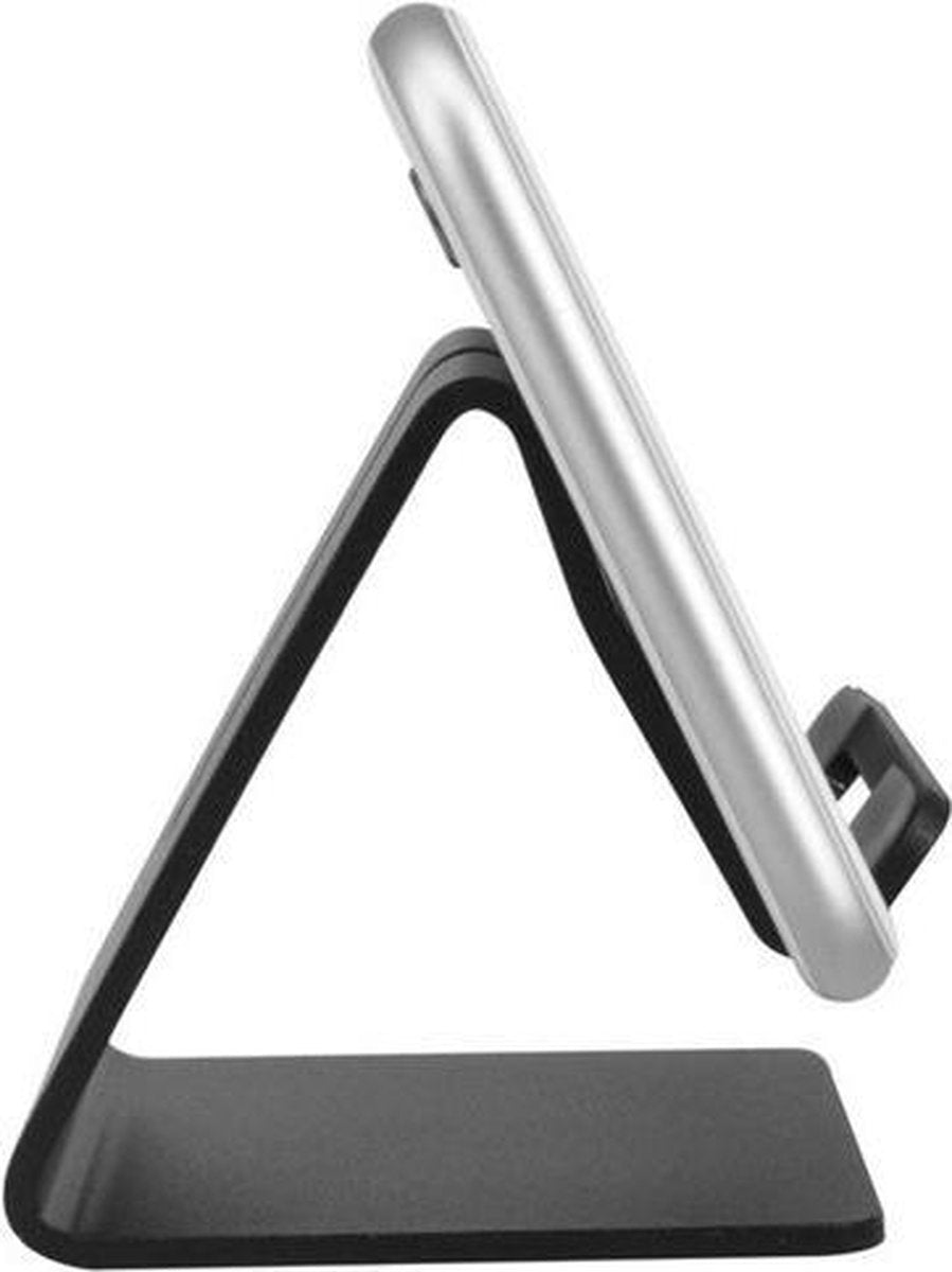 GadgetBay Mobiel standaard mat zwart universeel aluminium iPhone