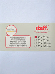 Steff - Matrasbeschermer - 40x90 cm - Wit - kwaliteitsvolle badstof met waterdichte PU-laag - OEKO TEX standard 100