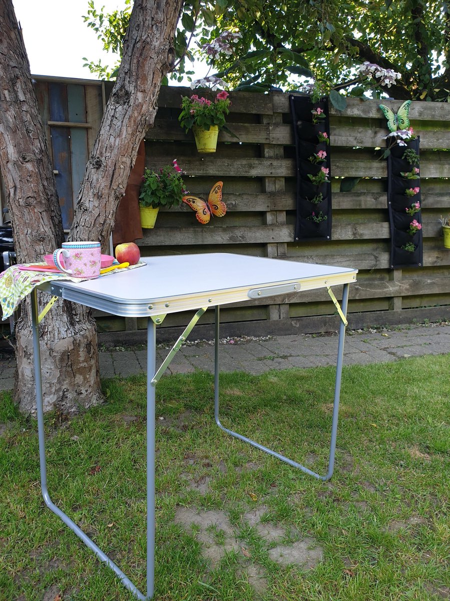 Campingtafel - Inklapbaar - Lichtgewicht - Koffermodel - 80x60 cm