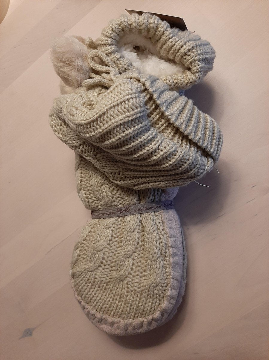 Huissokken apollo maat 37/39 beige met antislipzool