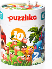 Puzzlika - Leer Tellen - Tel Je Dieren Vrienden - 10 combinaties