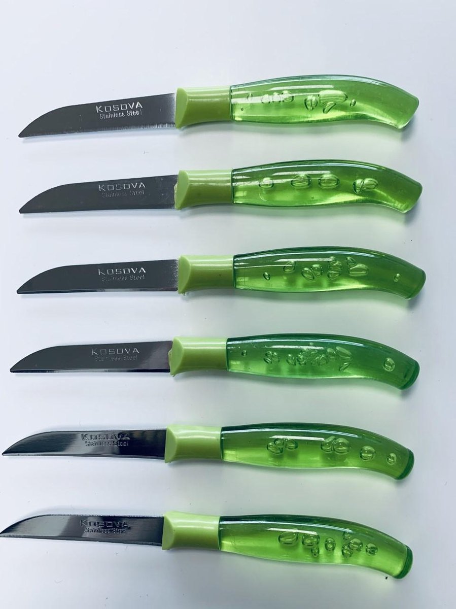 Kosova Schilmes RVS - Super Scherp - Set van 6 - Groen