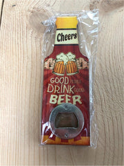 Flessenopener rood good people drink good beer magnetisch - bier - leuke - opener - bieropener - cadeau