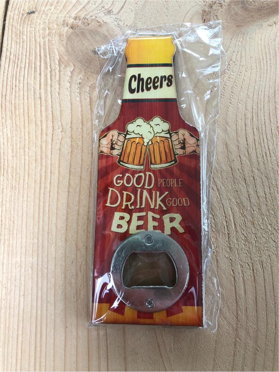 Flessenopener rood good people drink good beer magnetisch - bier - leuke - opener - bieropener - cadeau