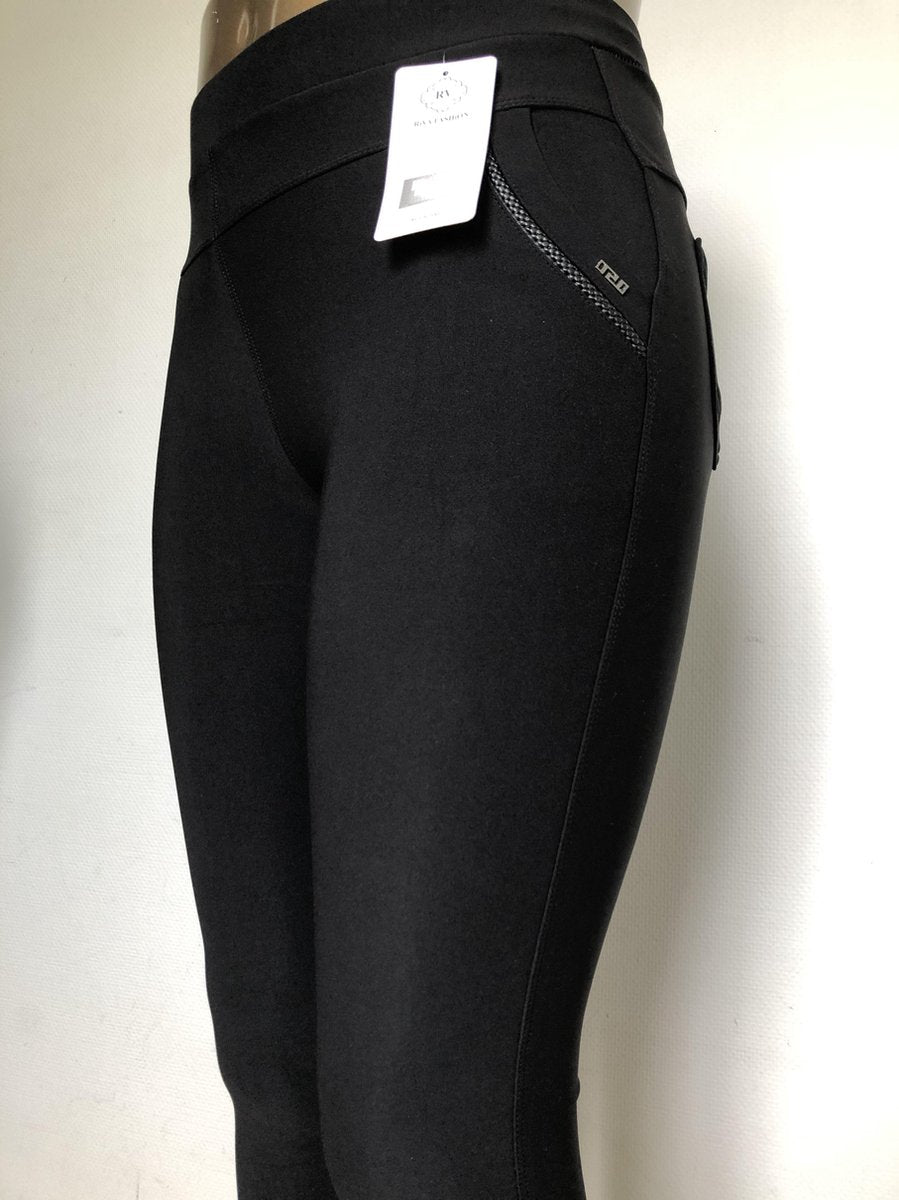 Comfortbroek/Legging - Damesbroek - Hoge taille – Zwart - Stretch – 5XL/6XL