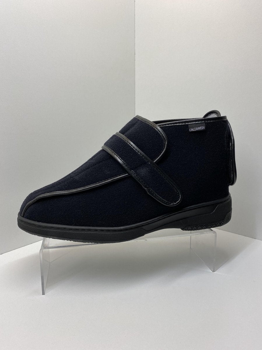 CALZAMEDI Pantoffel Comfortschoen- Hoog - Unsix - model DeLuxe SP - 3051 - zwart - maat 42