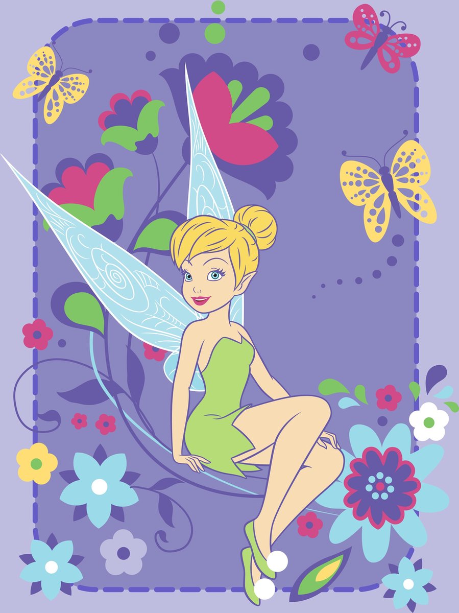Tapijt Fairies - Tink Flowers