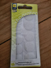 10 klittenbandschijfjes Wit Sorbo