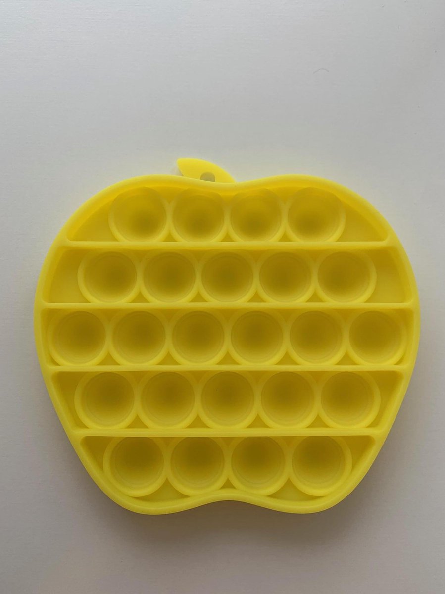 Pop Bubble - Pop it - fidget toy - Geel - Appel vorm - Speeltje - Nieuwe pop it - tiktok