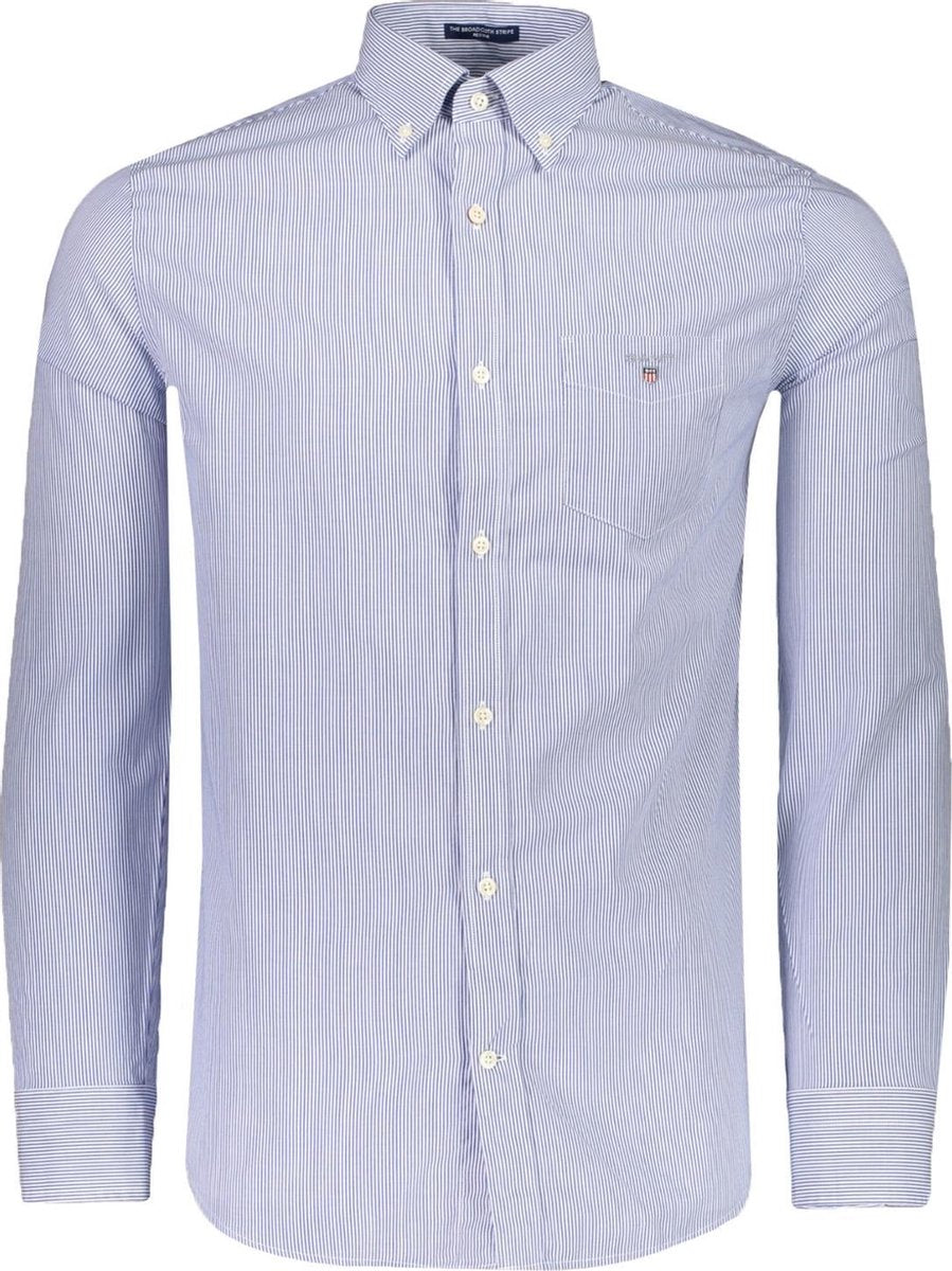 Gant Overhemd Blauw Normaal - Maat M - Heren - Lente/Zomer Collectie - Katoen