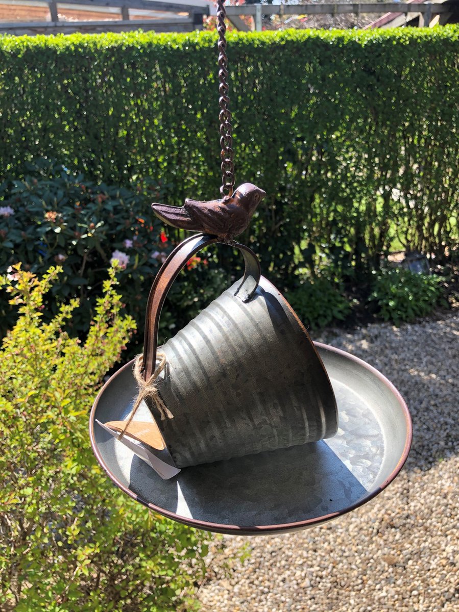 Shopaxo Vogelbadje - Vogelvoederschaal - Vogeldrinkschaal - Hangend - Tuin - Balkon - Buiten - Metaal
