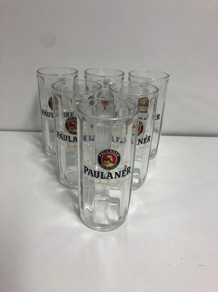 Paulaner Weizen bierpul 6x25cl (LET OP: kleine afmeting!) pul pullen bierpullen