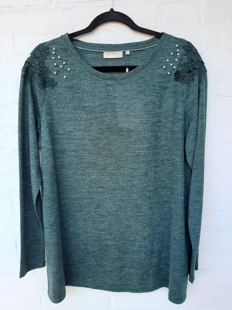 Only Carmakoma Carcamer Top Groen Maat 42/44