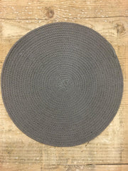 Placemats rond katoen - GRIJS -  natuurlijk materiaal - Katoen - Pepitamia