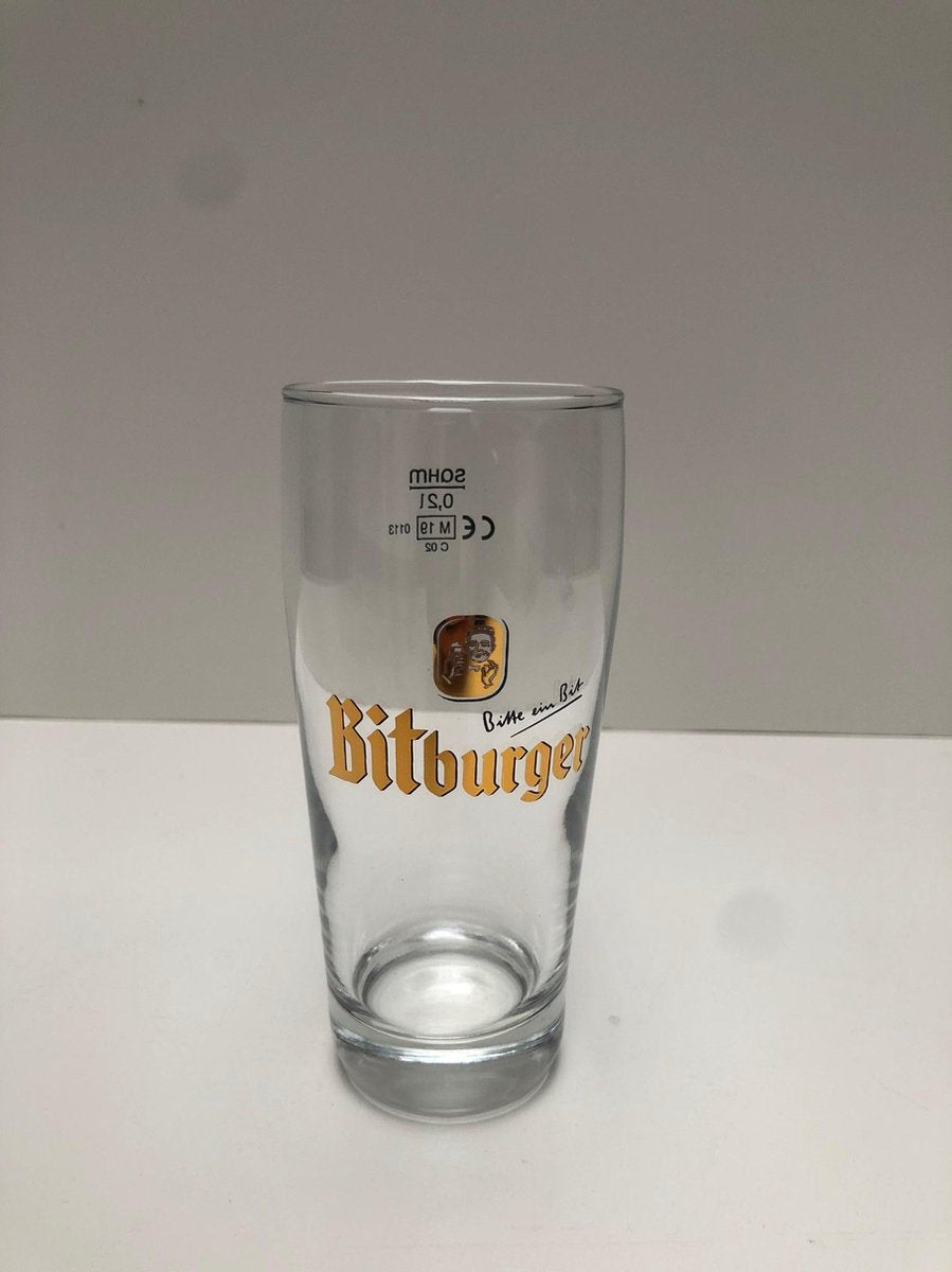 6x 20cl bitburger bitburg bierglas fluitje bierglazen willy becher bierfluitje