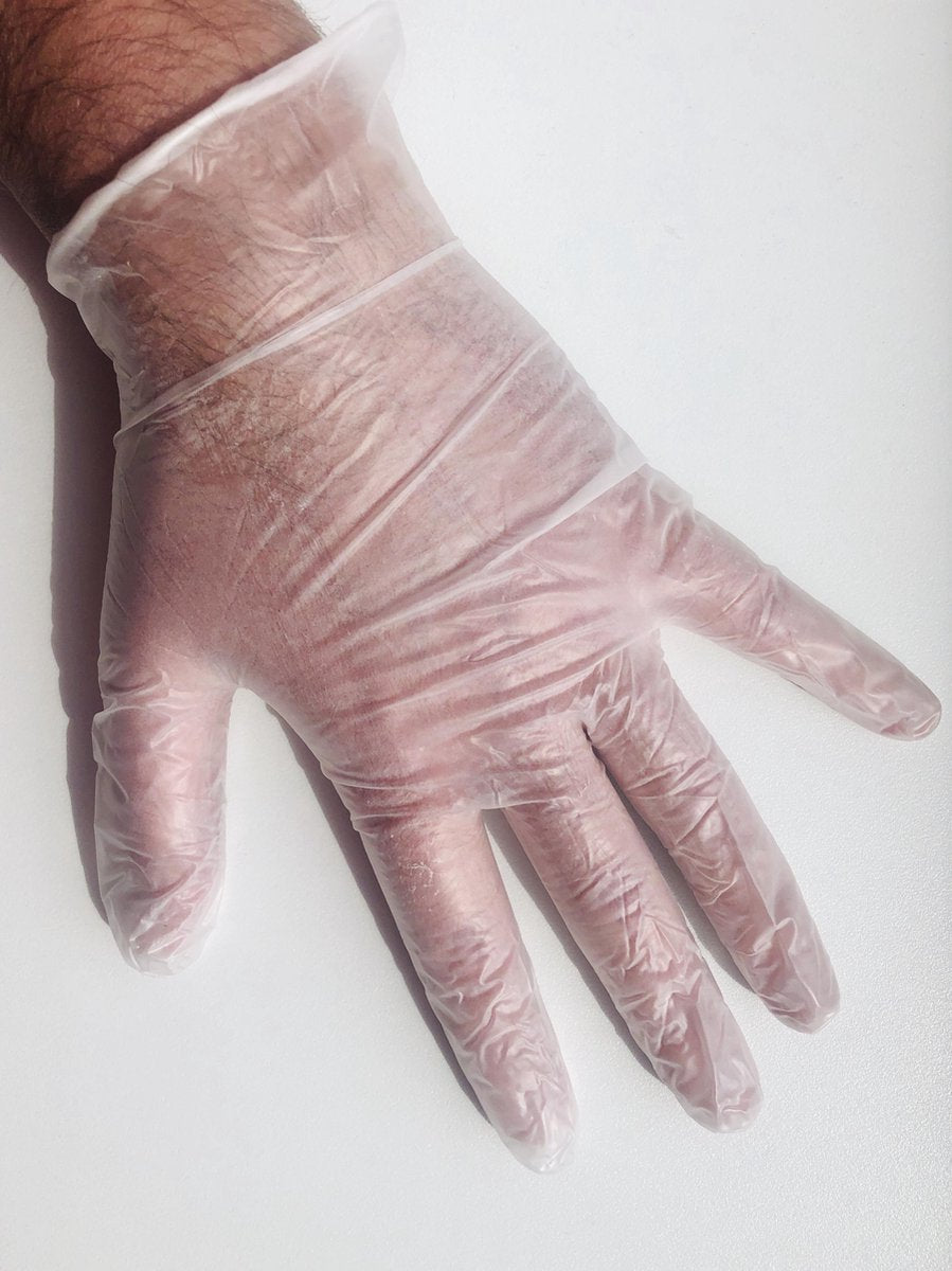 handschoen VINYL gepoederd eenmalig L ds = 100 st (100st.)