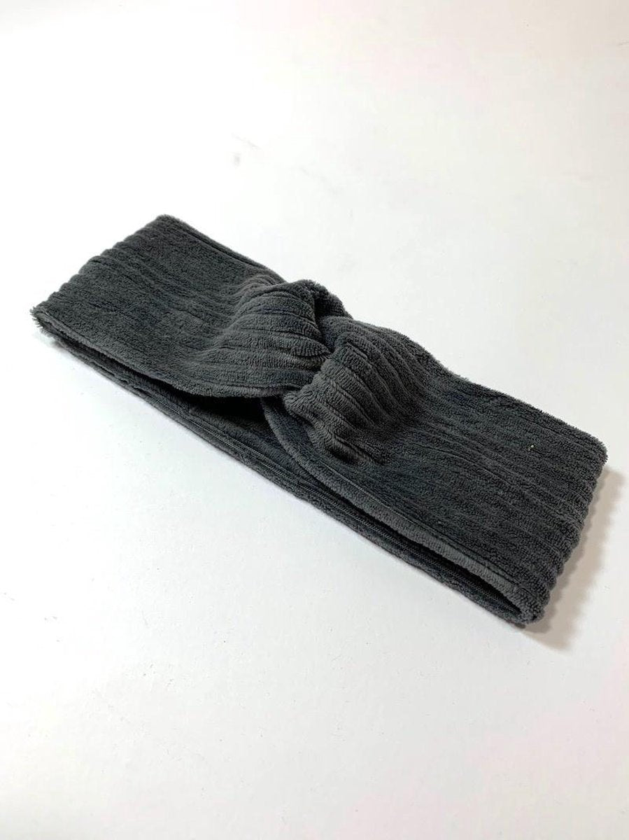 tinymoon Haarband Rib – turban – Antraciet – Maat 3 jaar tot volwassenen