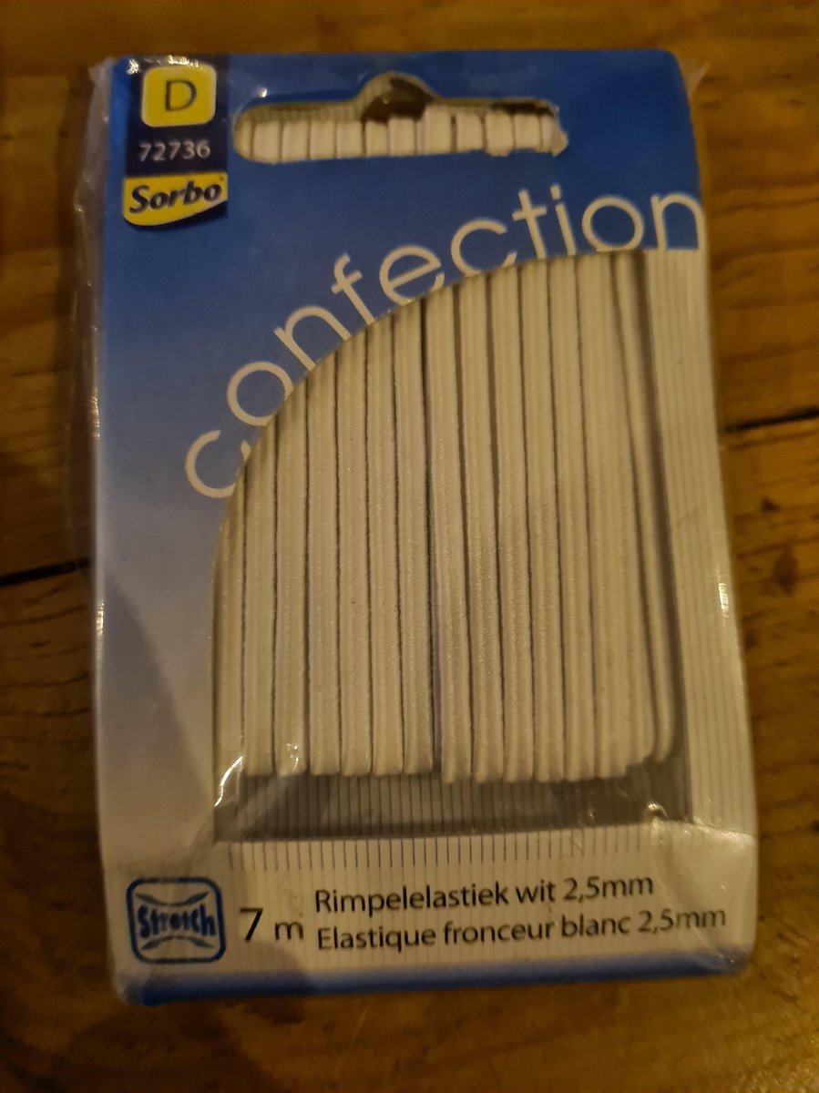 7m Rimpelelastiek wit 2