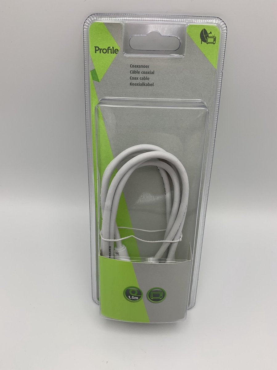 Profile - Coax kabel 1.5 meter - stekker man / vrouw