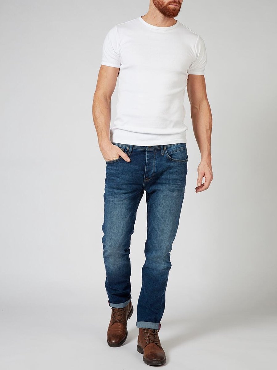 Petrol Industries - Heren Thruxton Tapered Jeans - Blauw - Maat 31