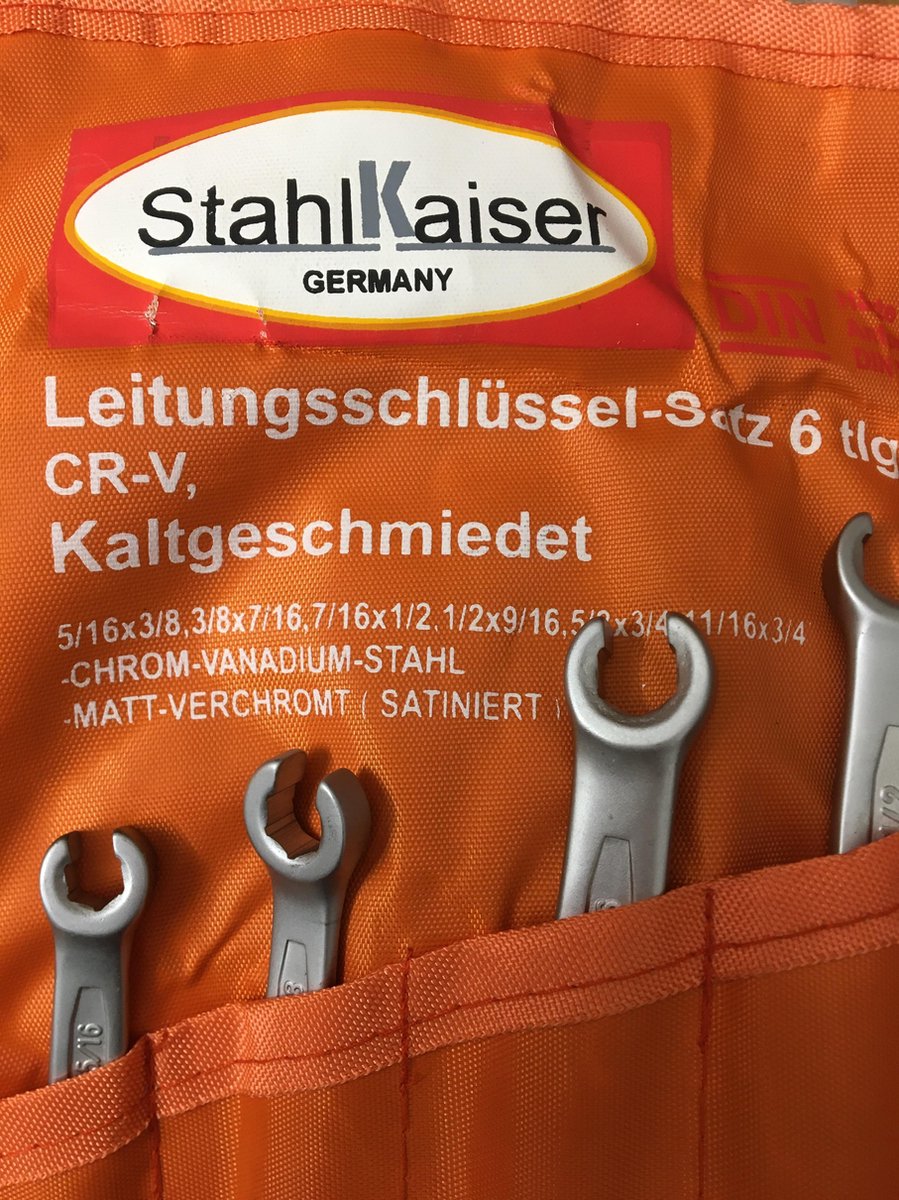 StahlKaiser open rem sleutelset engels / inch maten