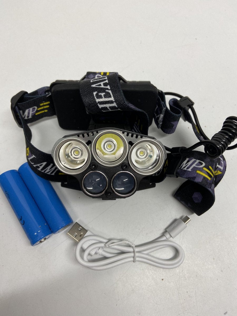 Waterproof High Power LED Hoofdlamp met Zoom
