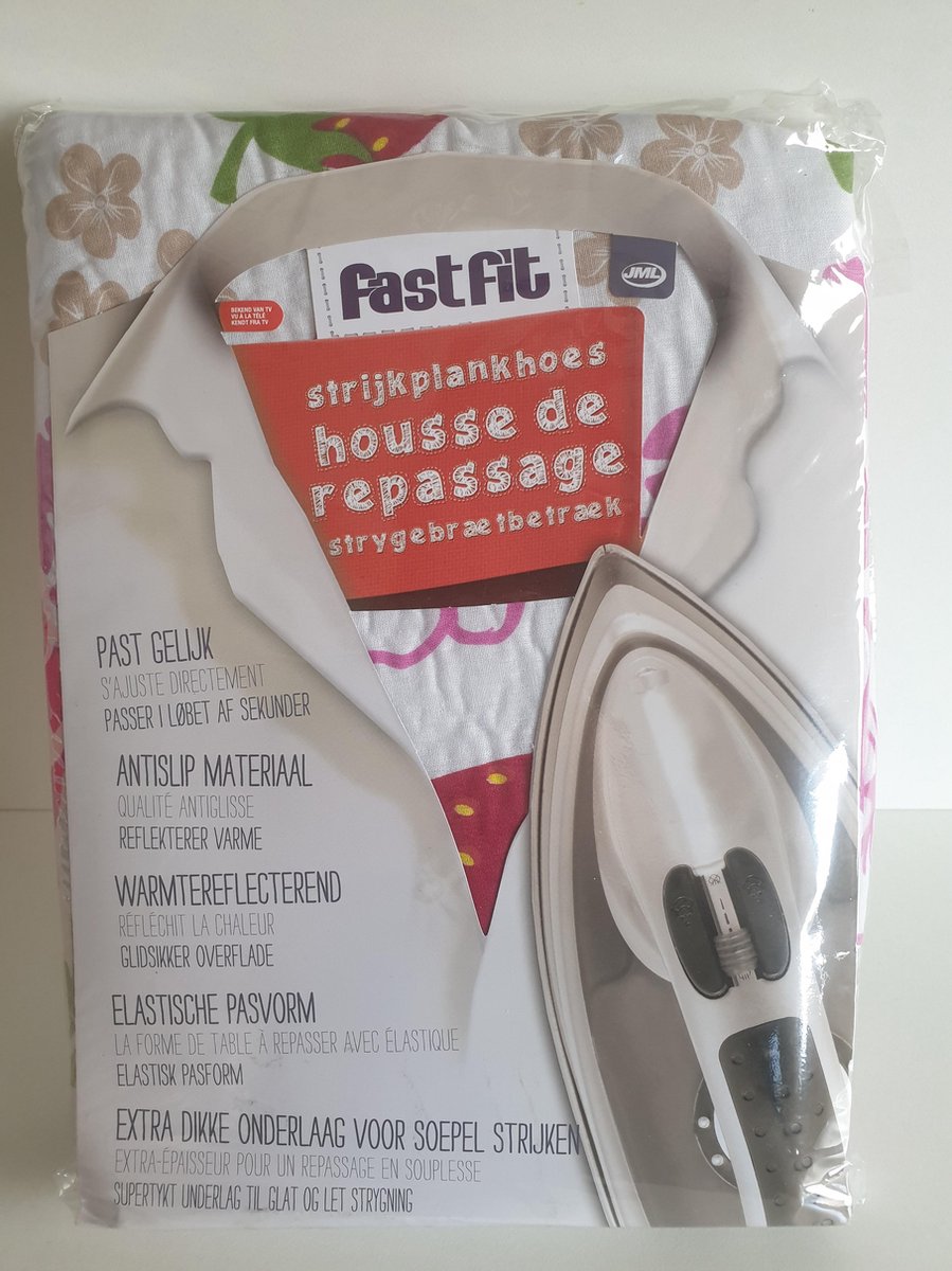 JML Fast Fit strijkplankhoes Strawberry