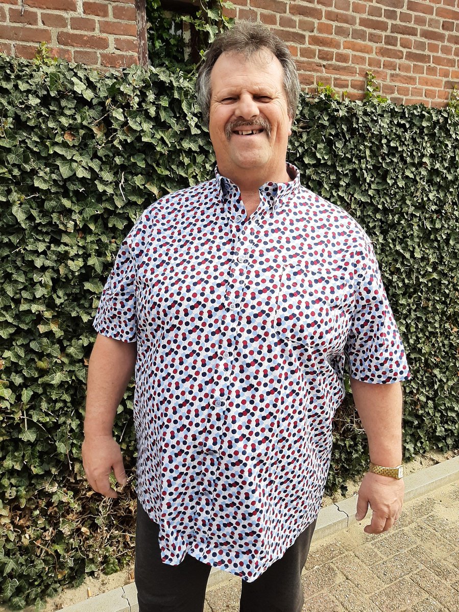 GCM Overhemd Wit Korte mouw Maat 4XL BIG MEN SIZE