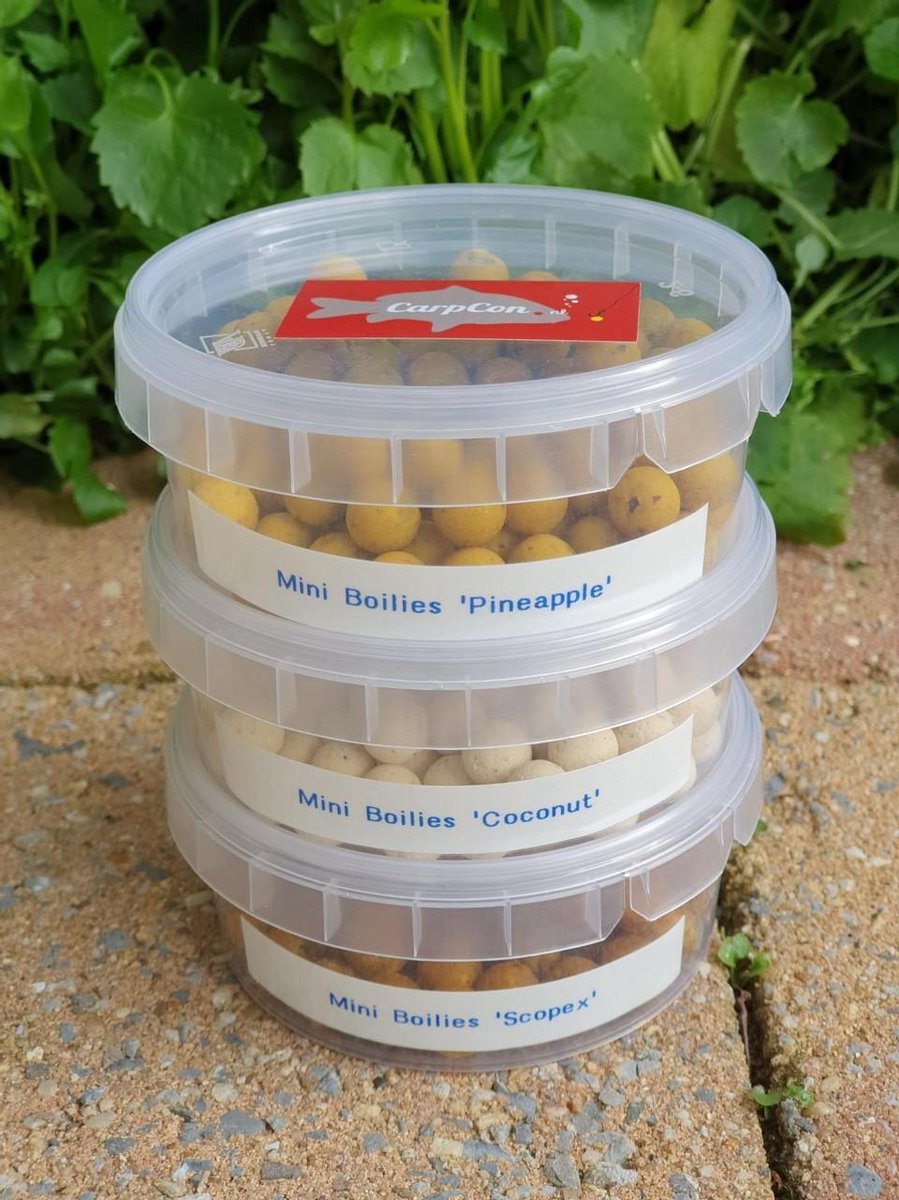 Mini boilies 'Assorti' - (Method) Feeder boilies - 10mm - 3 x 70g - Miniboilies assorti met 3 verpakkingen Miniboilies in verschillende smaken