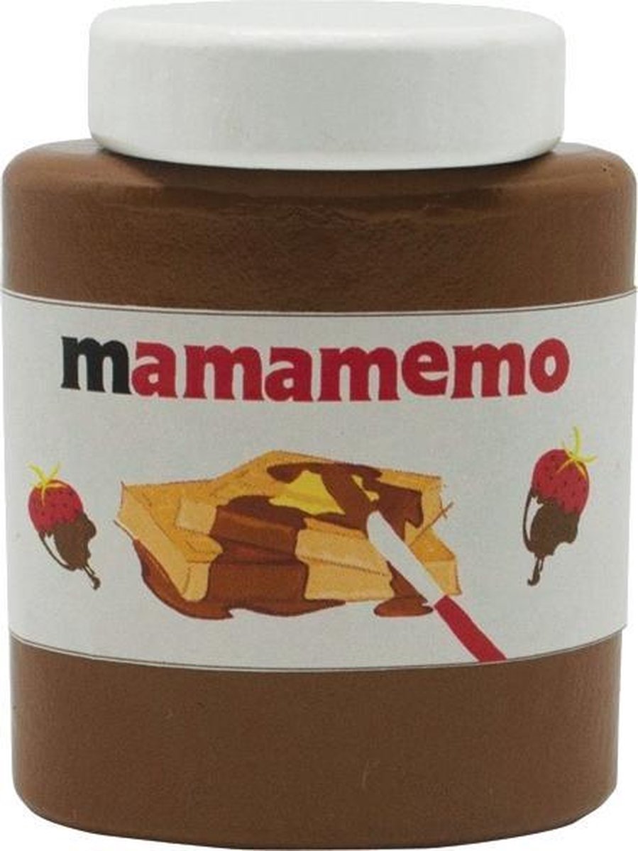 Mama Memo Mama-tella Chocoladepasta Hout 6 Cm Bruin